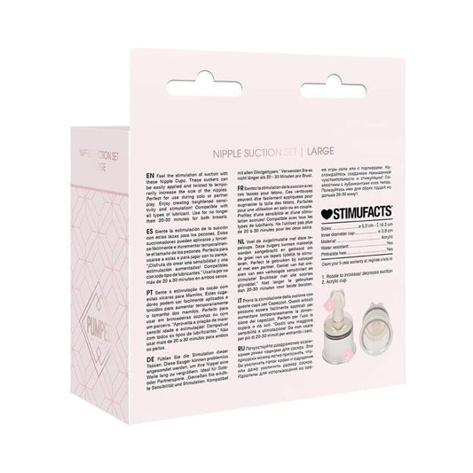 Pumped - Nipple Suction Sets Large - Rose