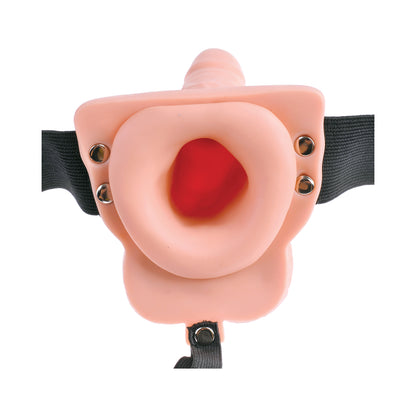 Fetish Fantasy 6in Hollow Rechargeable Strap-on With Remote, Flesh