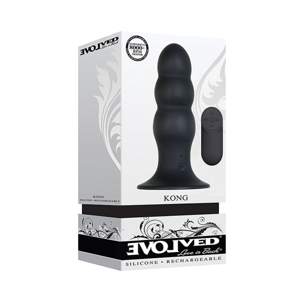 Evolved Kong Rechargeable Anal Plug - Black