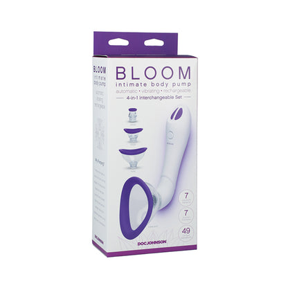 Bloom Intimate Body Automatic Vibrating Rechargeable Pump - Sky Blue/White