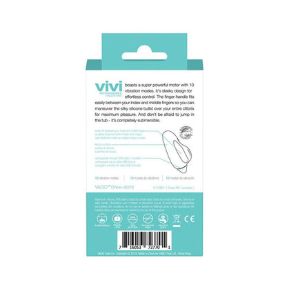 Vedo Vivi Rechargeable Finger Vibe Tease Me Turquoise