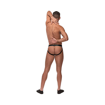 Cock Pit Fishnet Cock Ring Jock Black L/XL