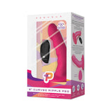 Pegasus 6" Wireless Remote Control Curved Ripple Peg With Harness Pink