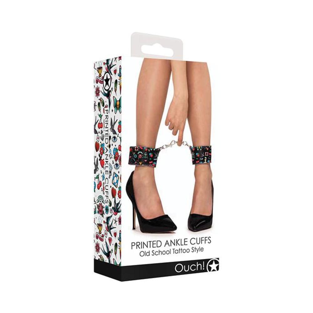 Ouch! Old School Tattoo Printed Ankle Cuffs