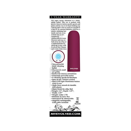 Evolved Mighty Thick Bullet - Burgundy