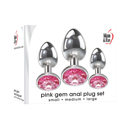 Adam & Eve Pink Gem Anal Plug Set