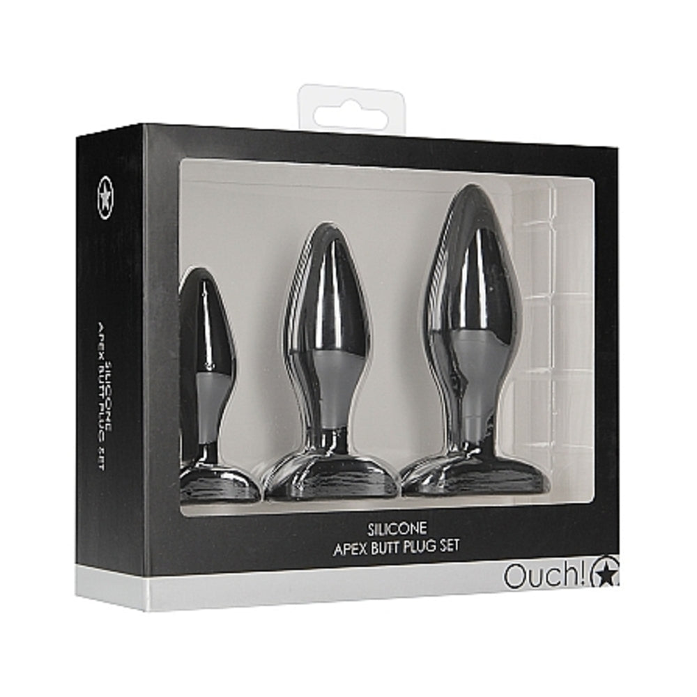 Ouch Apex Butt Plug Set Black