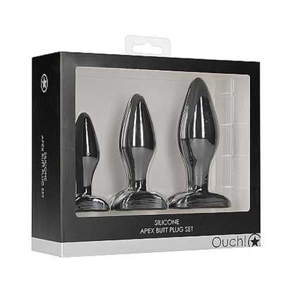 Ouch Apex Butt Plug Set Black