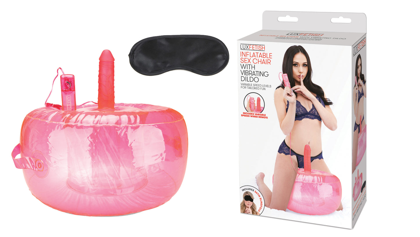 LUX FETISH INFLATABLE SEX CHAIR W/ VIBRATING DILDO