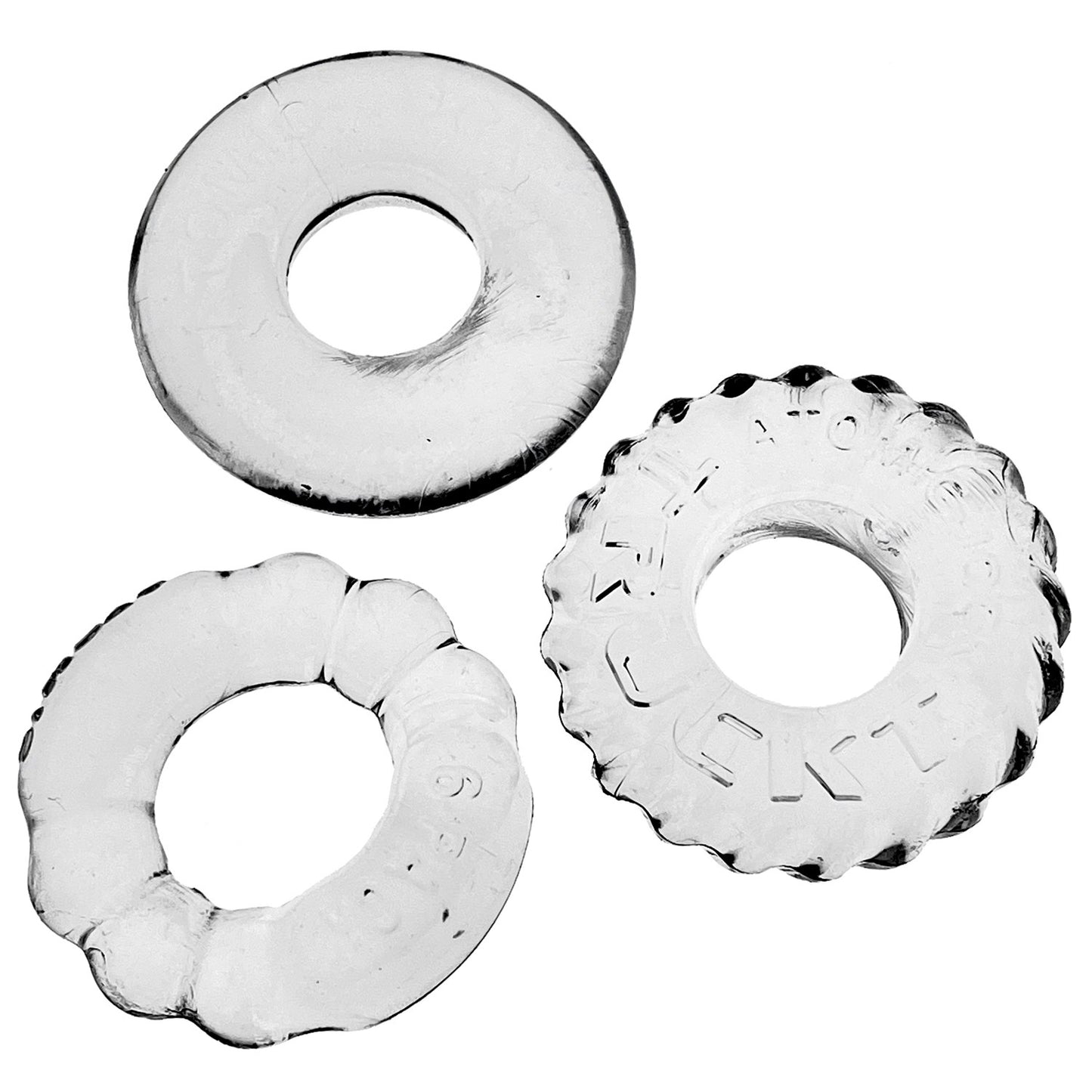 Oxballs Bonemaker 3 Pack Cockring Kit - Clear