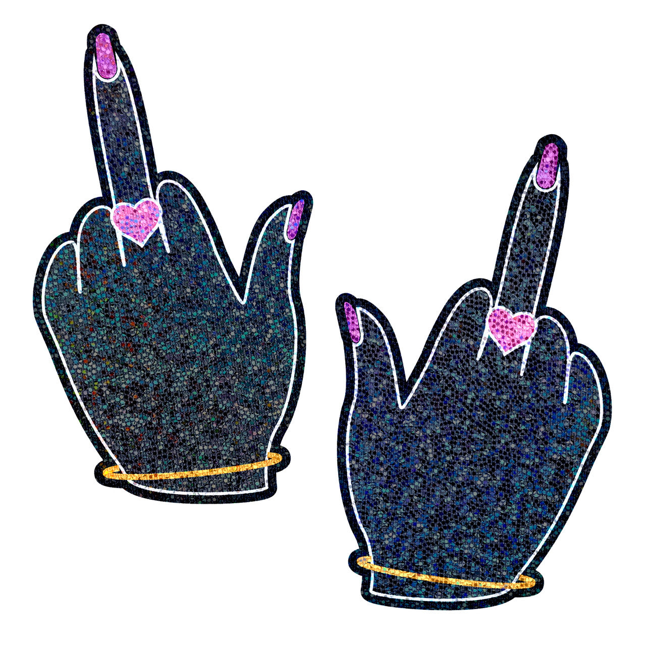 PASTEASE GLITTERING F YOU LADY HANDS