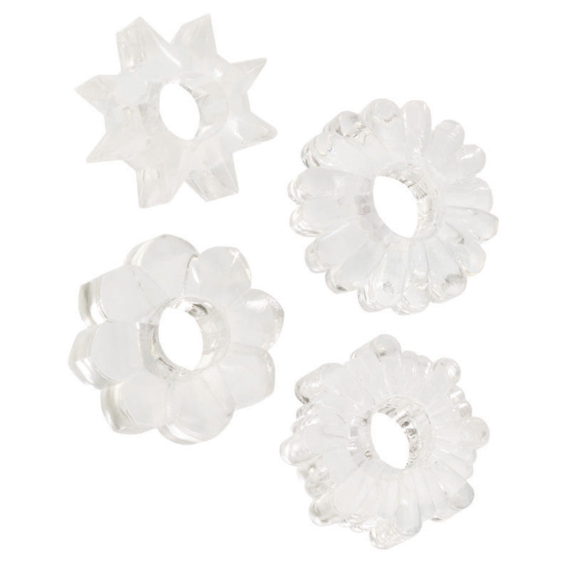 Basic Essentials Rings - Clear Set of 4