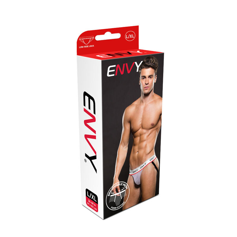 Logo Elastic Low Rise Mesh Jock - Large/xlarge - White