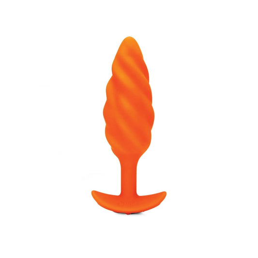 B-Vibe Texture Plug Swirl Orange (Medium)