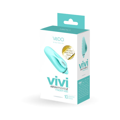 Vedo Vivi Rechargeable Finger Vibe Tease Me Turquoise